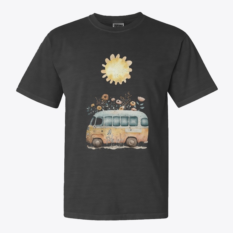 Retro Floral Van Under the Sun 