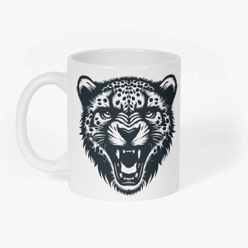 Angry Cheetah Head Design