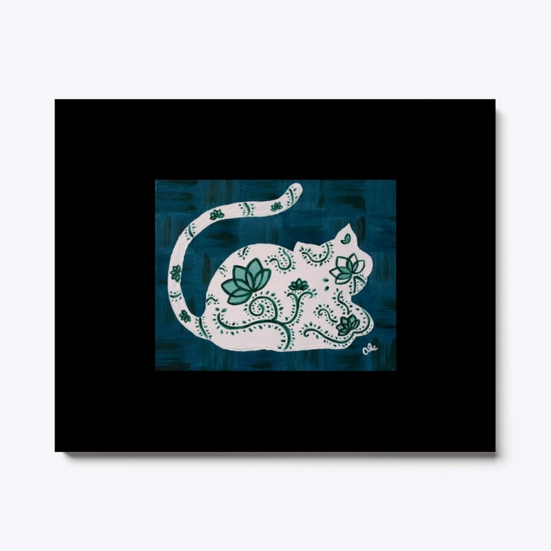 Teal Floral Kittty 