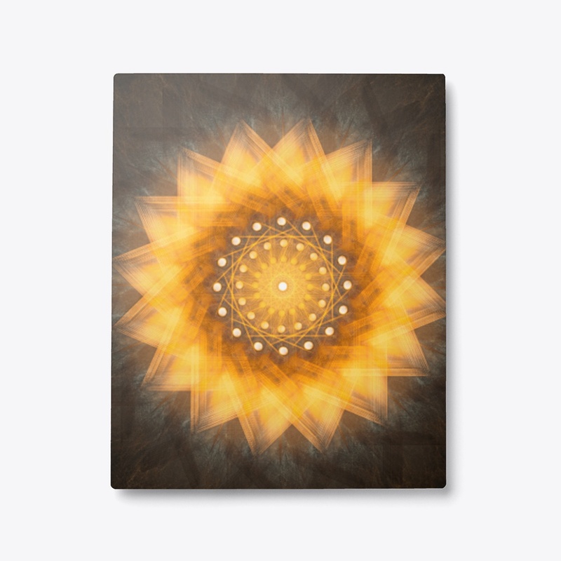 Geometric Sunflower Mandala Art