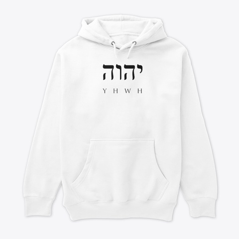 Yhwh White áo T-Shirt Front