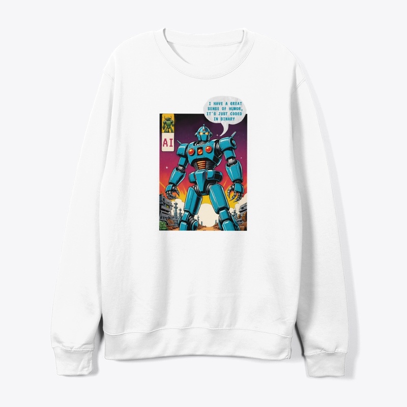 A Funny Giant Robot Comic Book Style 