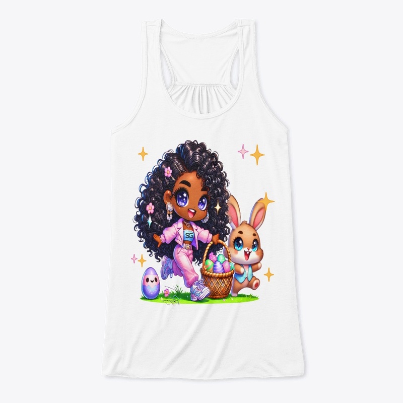 Black Chibi Easter Bunny Girl