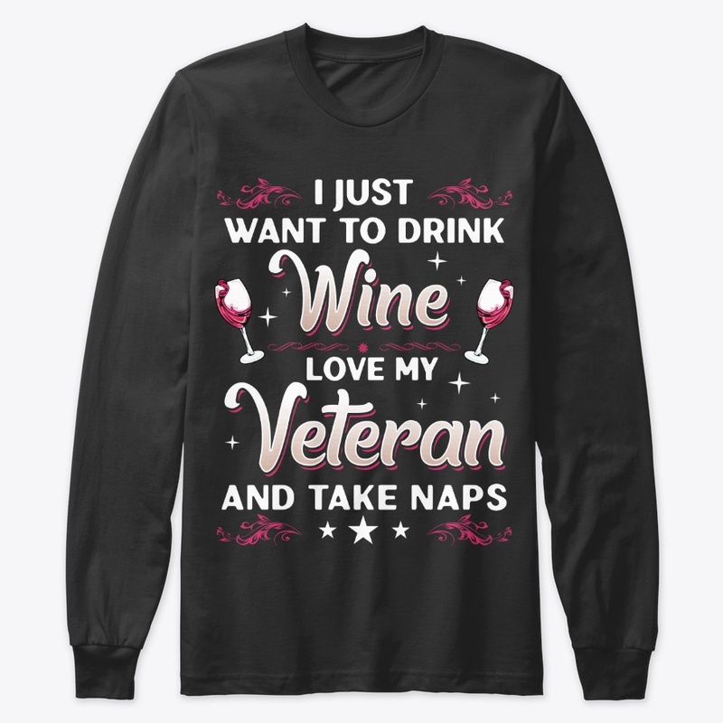Funny Veteran's Wife And Wine Lover Gift