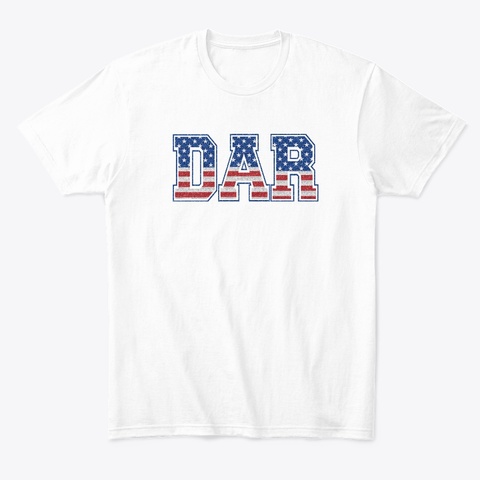 Dar Glitter Block Letters White T-Shirt Front