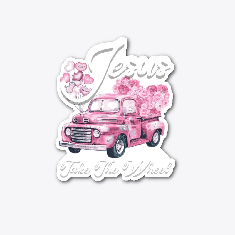 Leopard Floral Pink Car Jesus Take