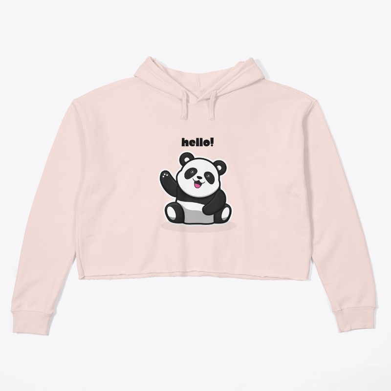 Panda printed crop hodie