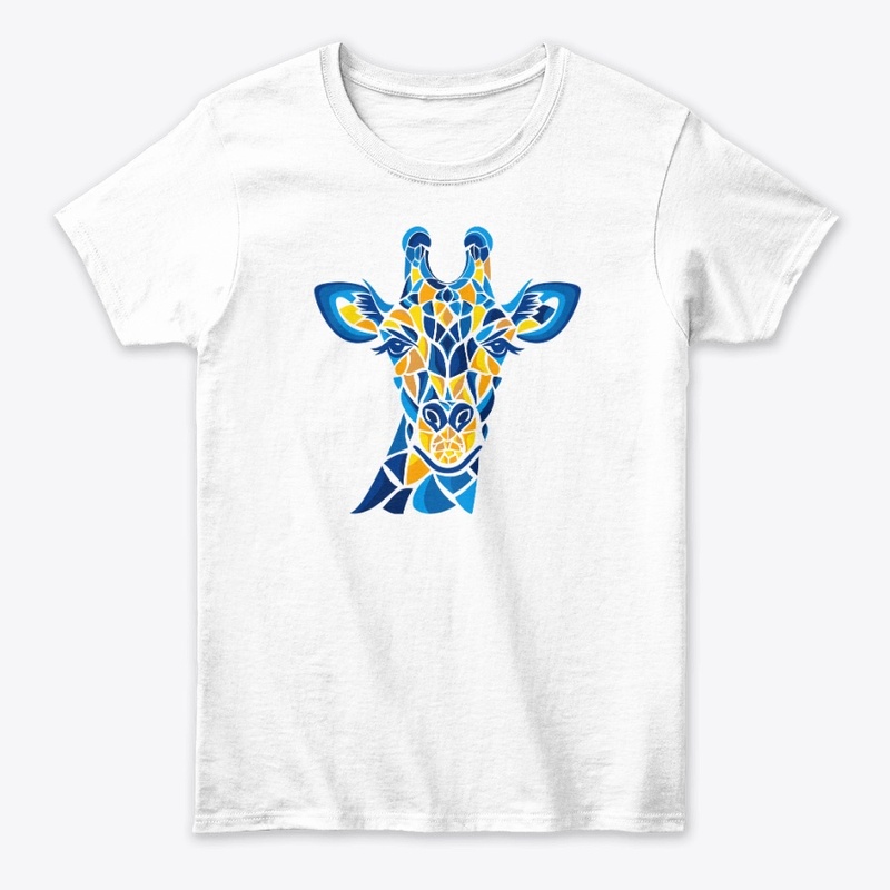 Trendy Giraffe Geometric Colorful Modern