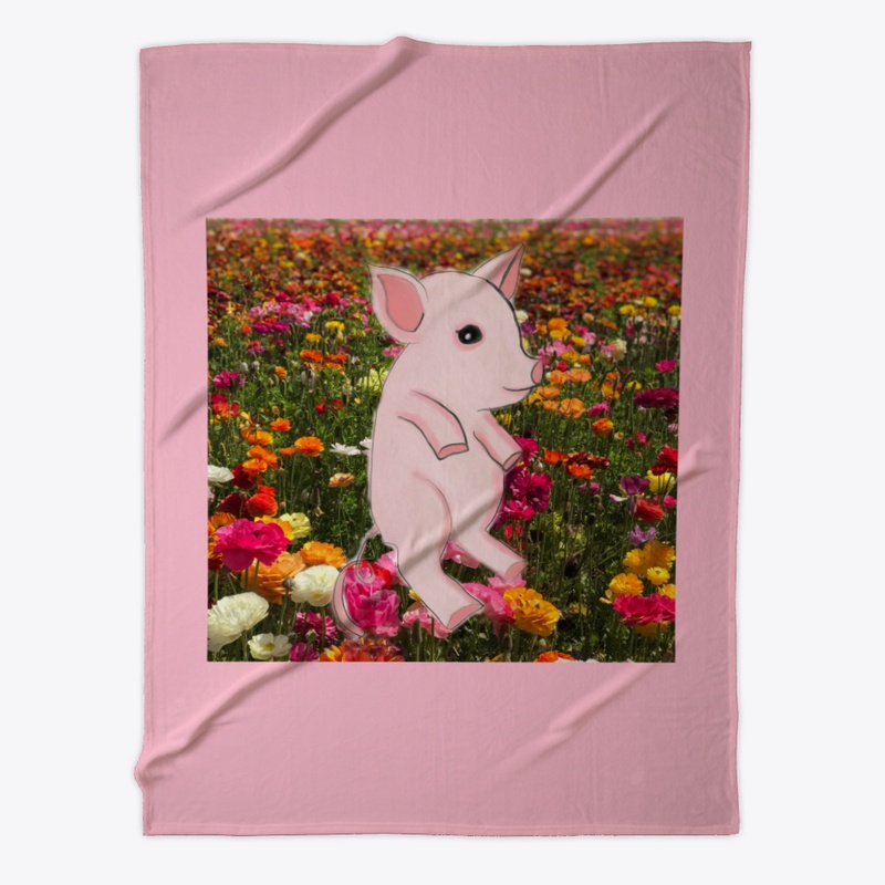 Piggy in Flower Field 