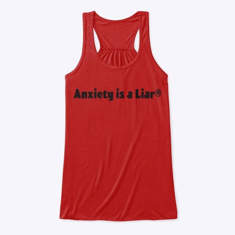 Anxiety Is A Liar® Simple Collection Red T-Shirt Front