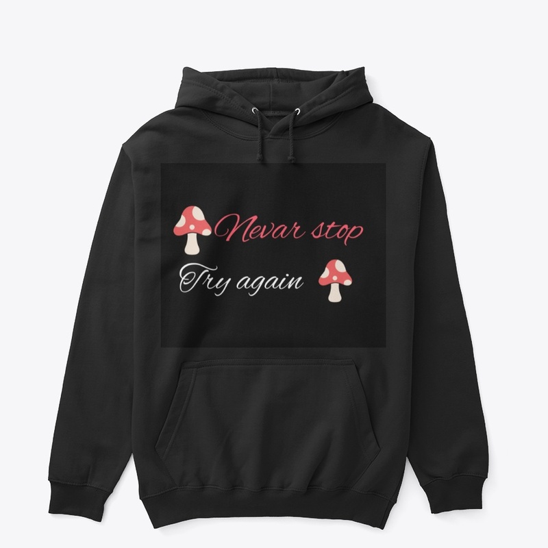 Motivational print hoodie 
