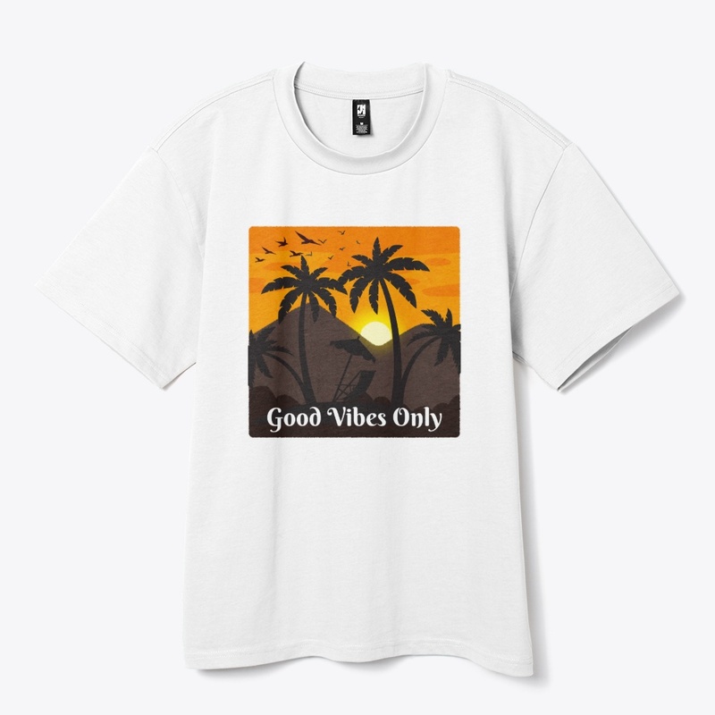Good Vibes Only Tropical Sunset