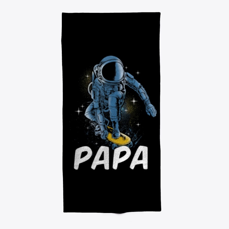 Astronaut Skateboarding  Papa