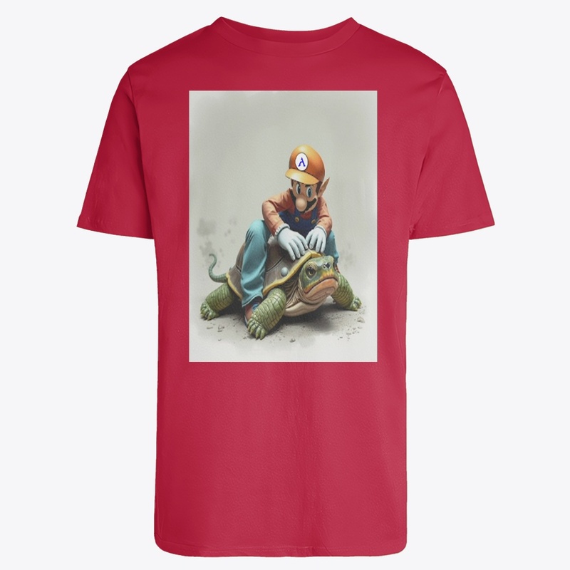 Plumber Cuddles With Turtle