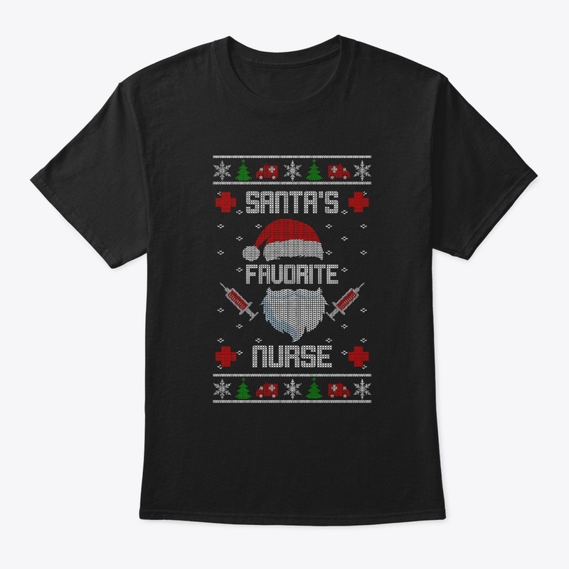 Funny Santa's Favorite Nurse Ugly Shirt