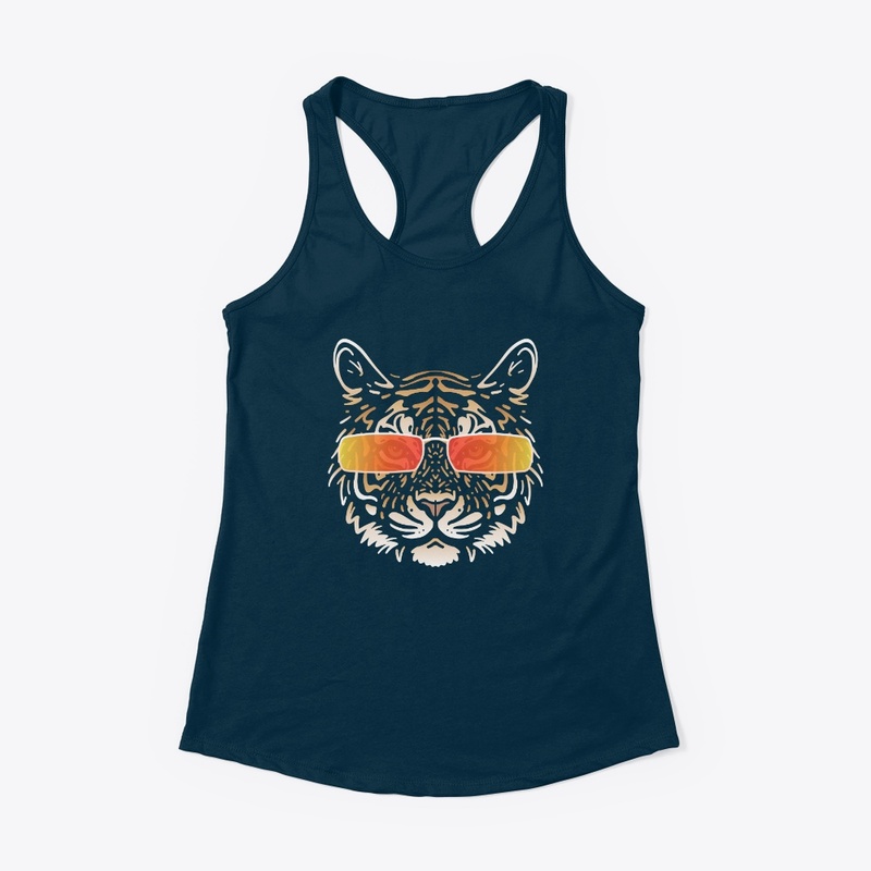 Cute Tiger in Sunglasses (Colored+sg07)