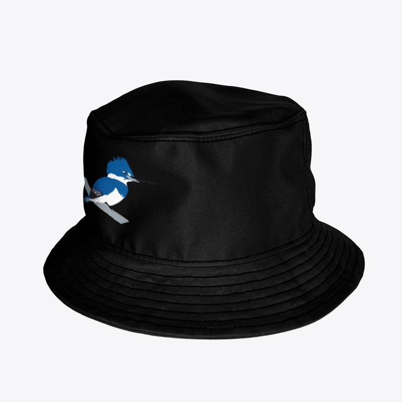 Belted Kingfisher perched on a branch