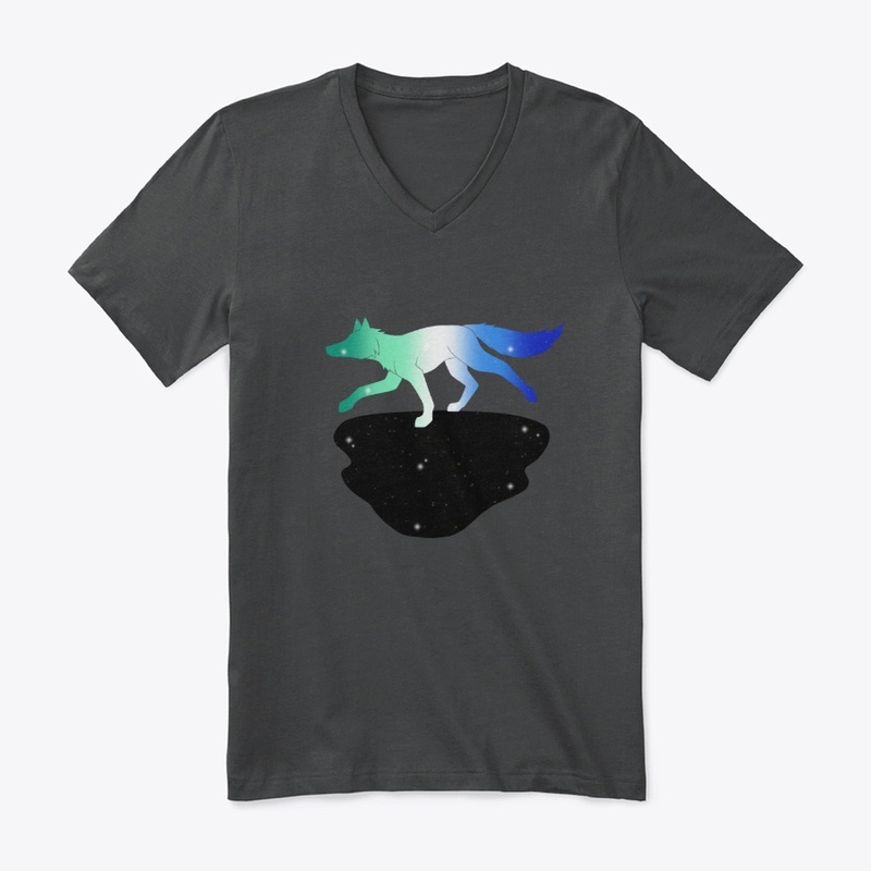 Mlm flag colored running starry fox