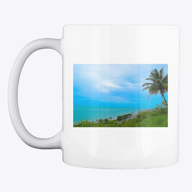 Quiet beach with coconut tree