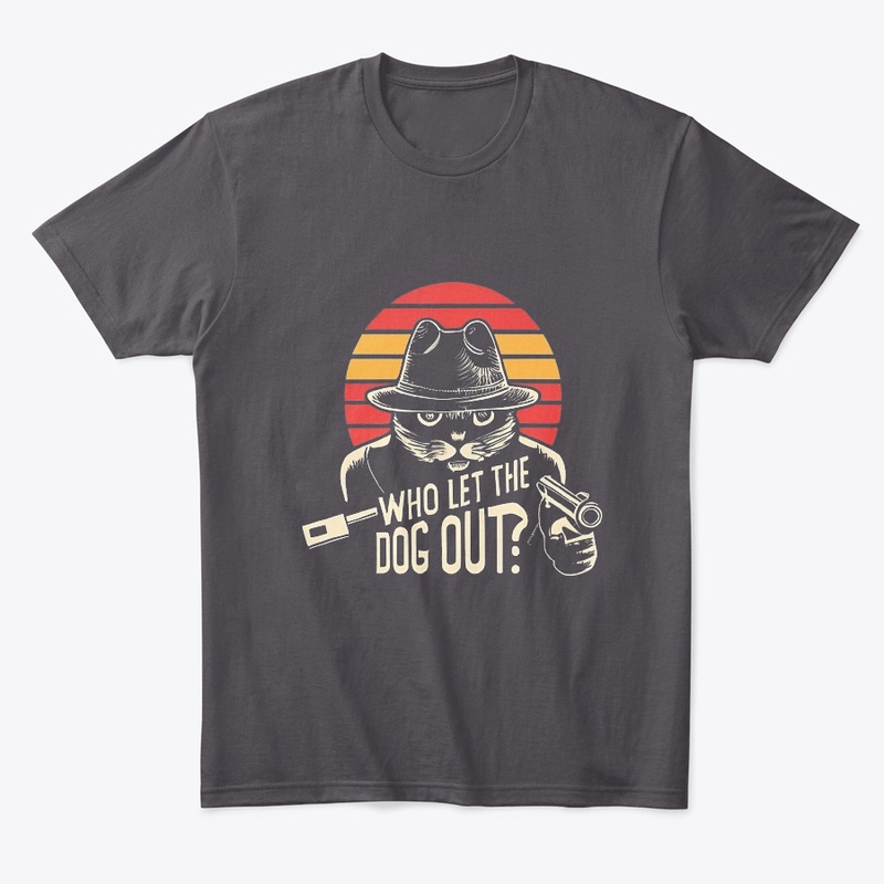 cat wearing hat pointing a gun