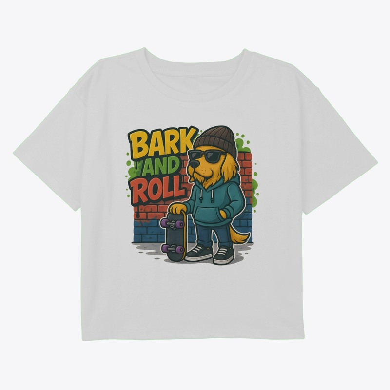 Bark and Roll Hipster Dog Tee