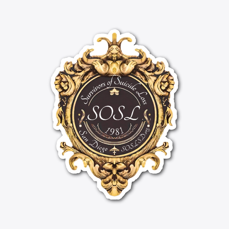 Royal SOSL sticker in coal and gold