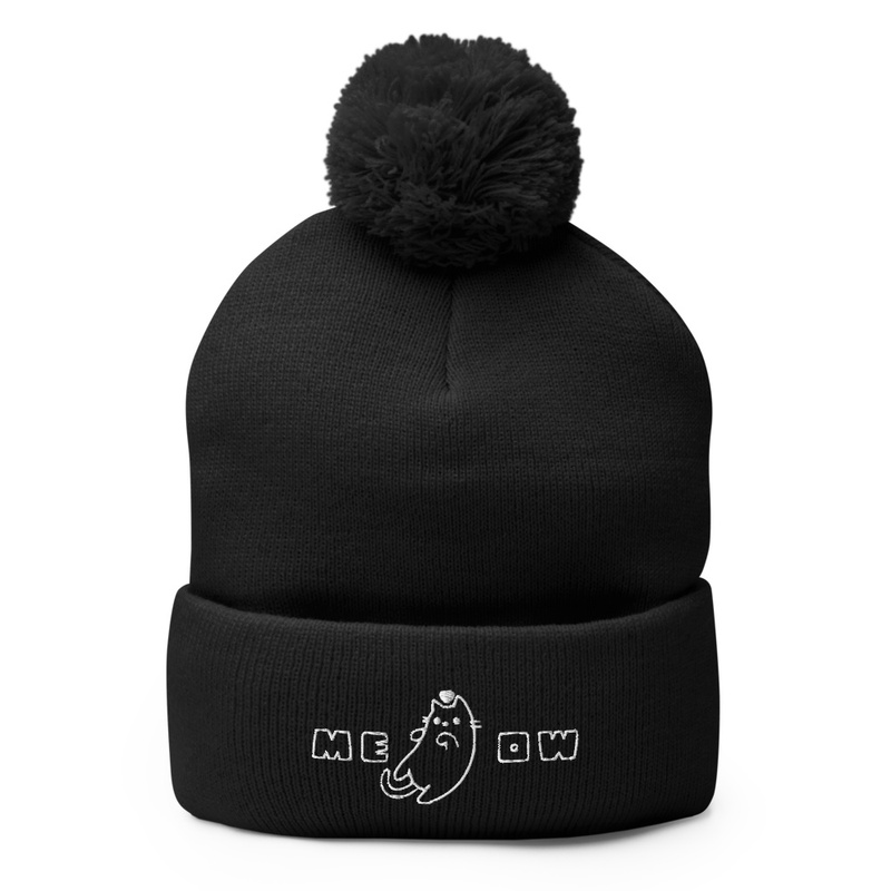 Meow Pom Pom Beanie