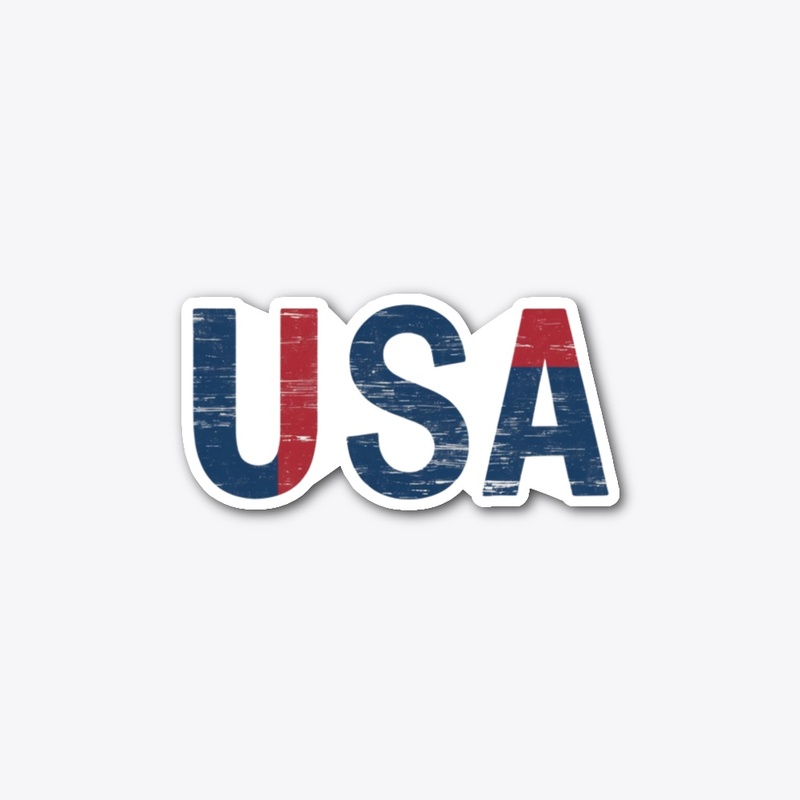 Vintage USA Text Design 