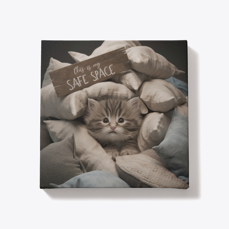 Cozy Kitten Safe Space Canvas