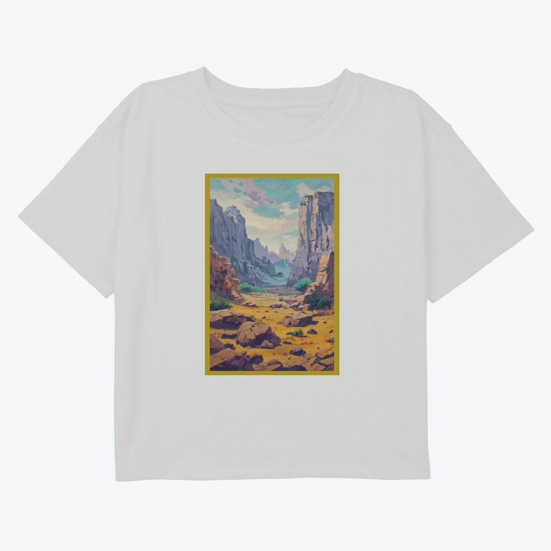 Abstract desert landscape with cactus