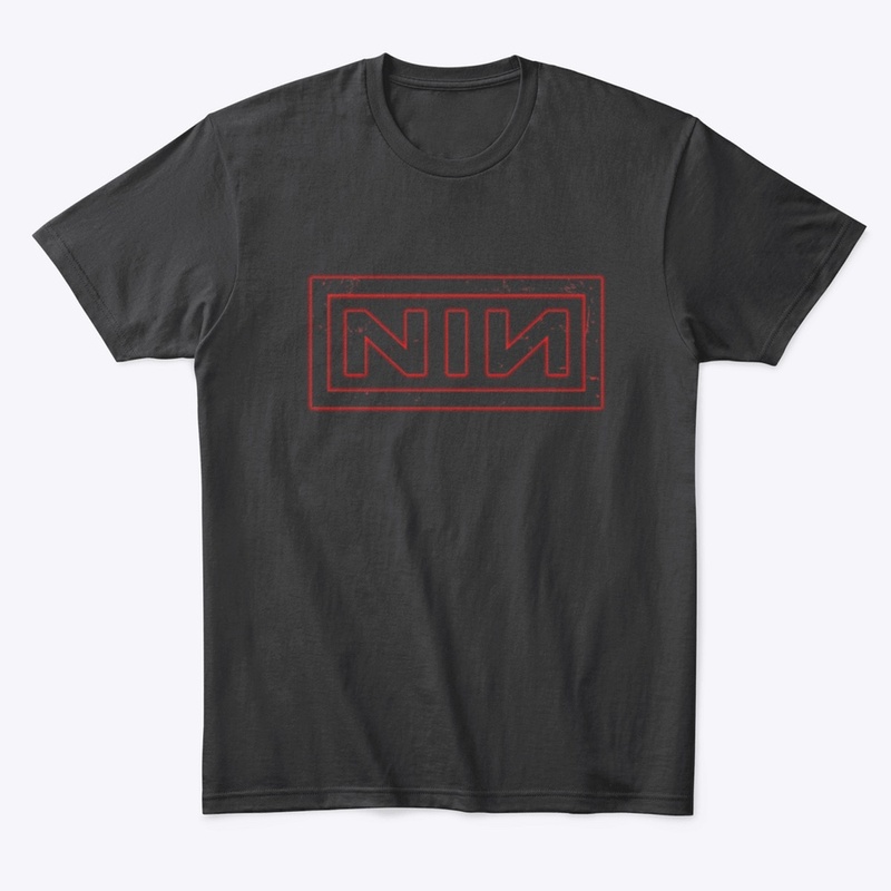 NIN - (Distressed in Neon Red)