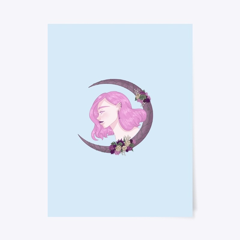 Pastel Goth Crescent Moon