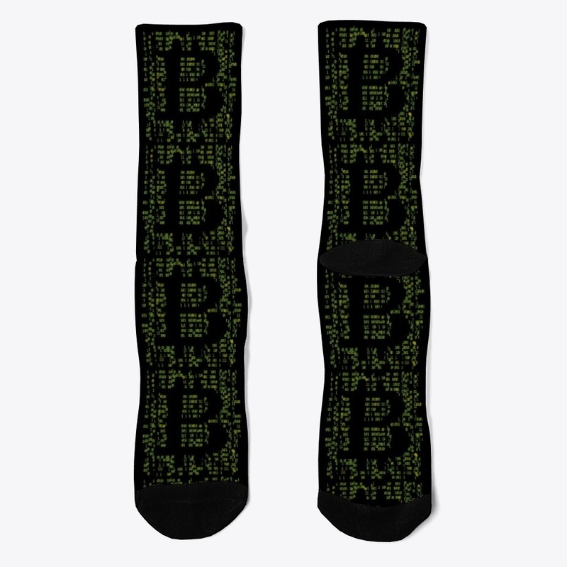 Bitcoin BTC Cryptocurrency Green Code