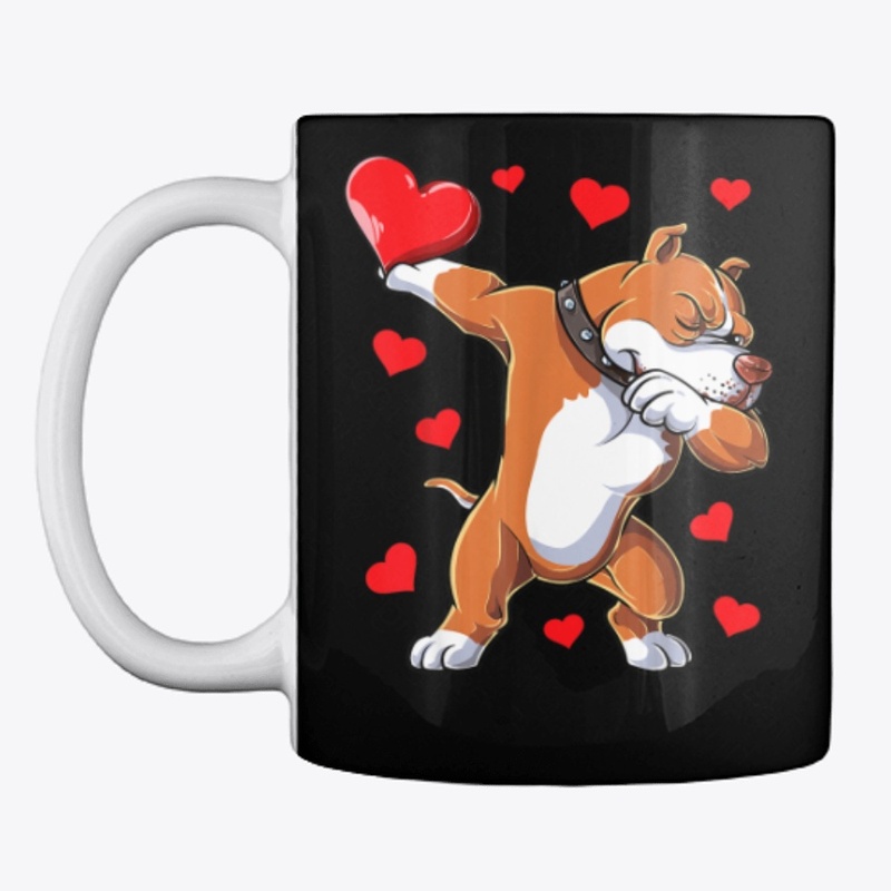 Dabbing Pit Bull Valentines Day