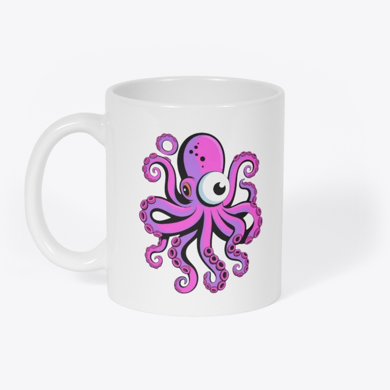 Purple And Pink Octopus Design