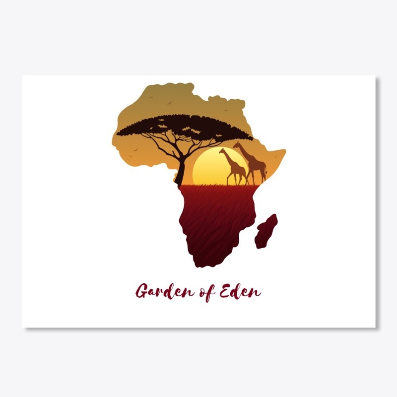 Garden of Eden, Giraffes in Africa Map