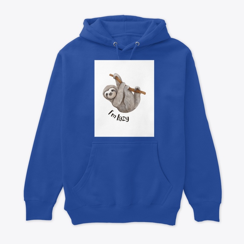 I AM LASY t shirt design 