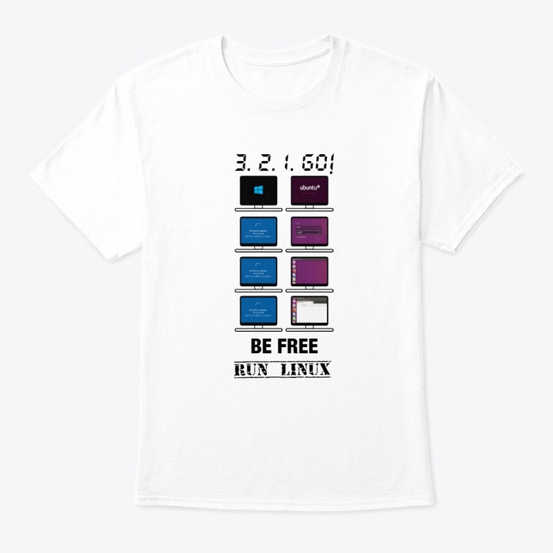 BE FREE RUN LINUX TSHIRT