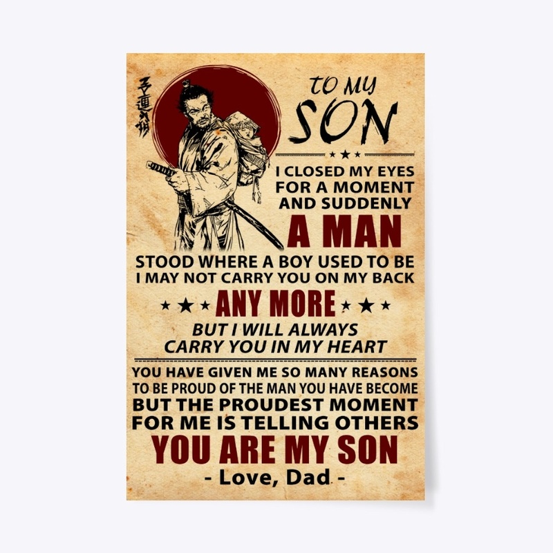 Samurai poster Dad to son