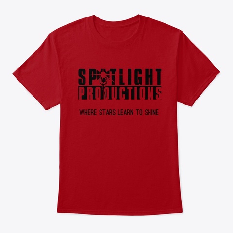 Spotlight Productions Deep Red T-Shirt Front