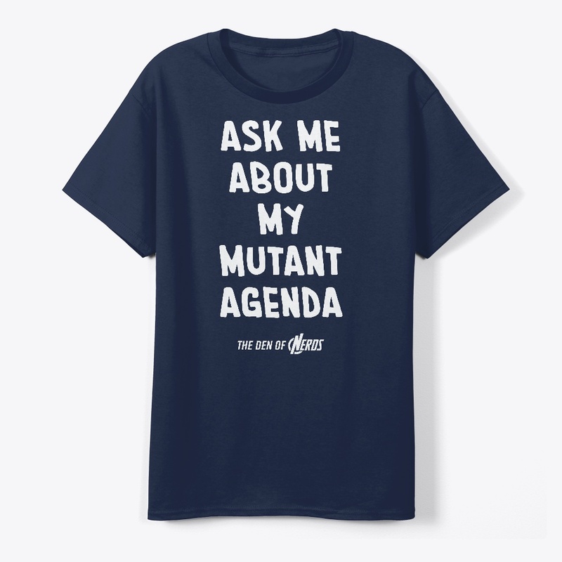 Mutant Agenda White Text Merch