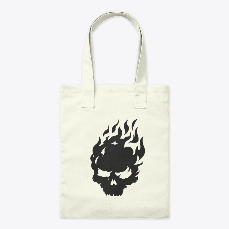 Fire skull burning in flames
