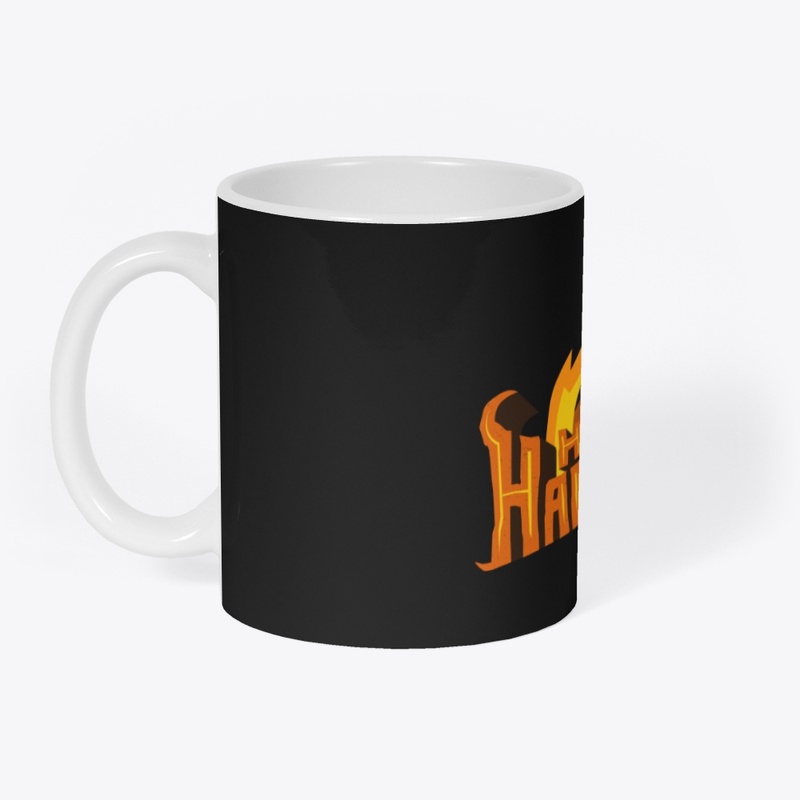 Fire happy Halloween text design 