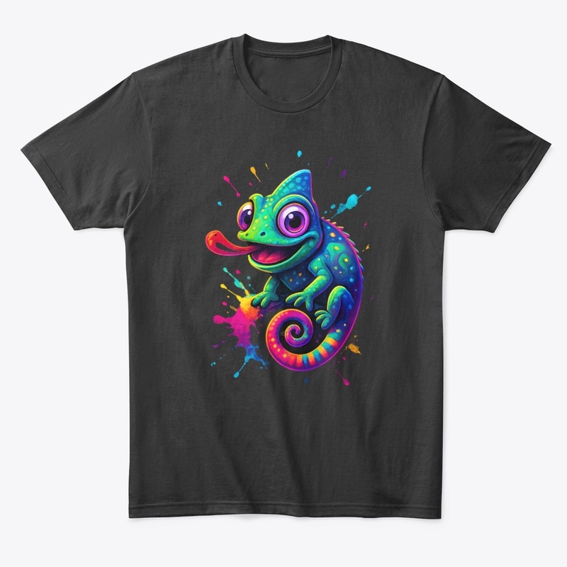Colorful Chameleon Art Tee