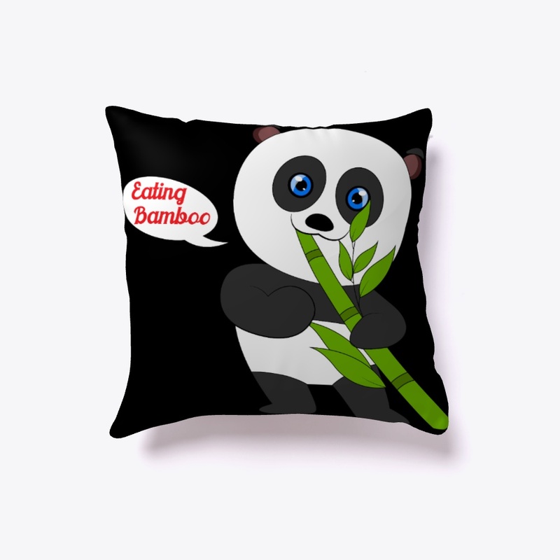 Cute Panda Eating Bamboo 