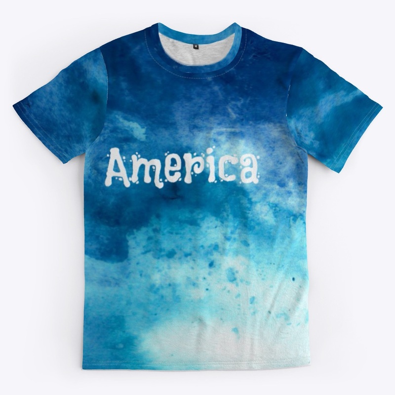 America splash of blue