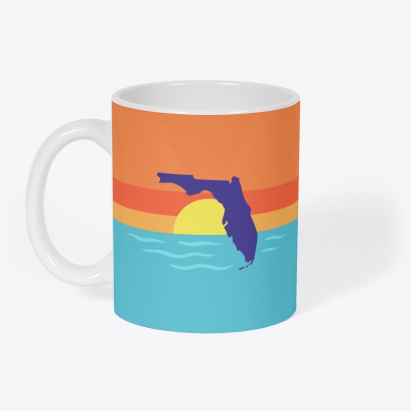 Florida Sunset and Waves Coastal Art