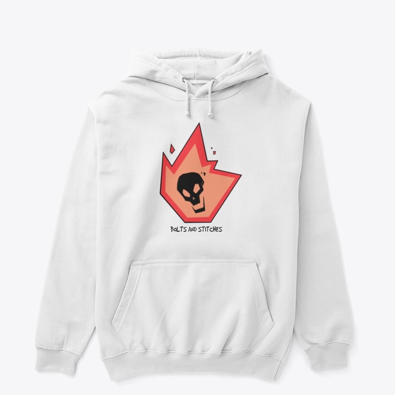 Flaming Skull White (RED)
