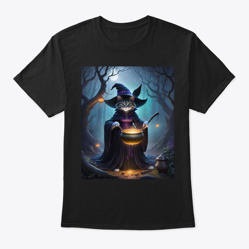 Enchanting Witch Cat in Forest