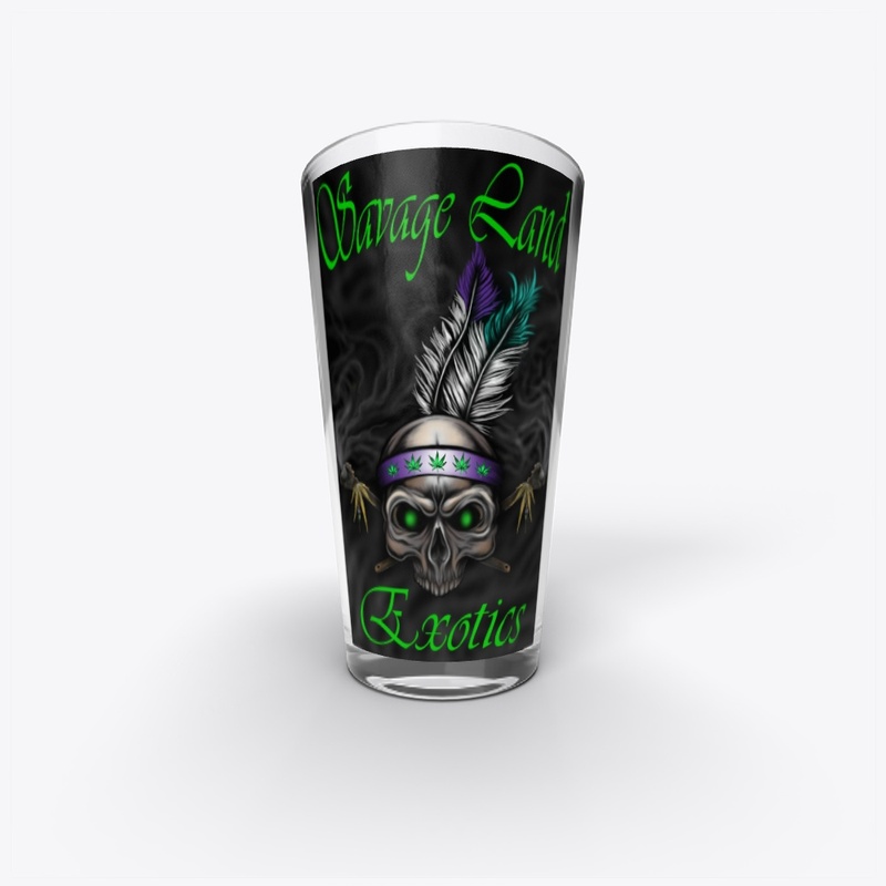 Savage Land Exotics Skull Pint Glass